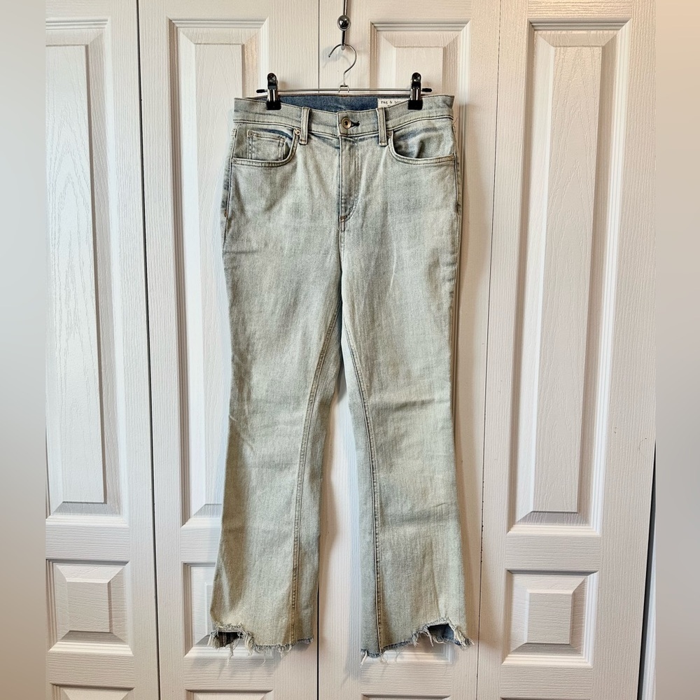 Rag & Bone Hana destroyed hem ankle bootcut jeans - Picture 2 of 6